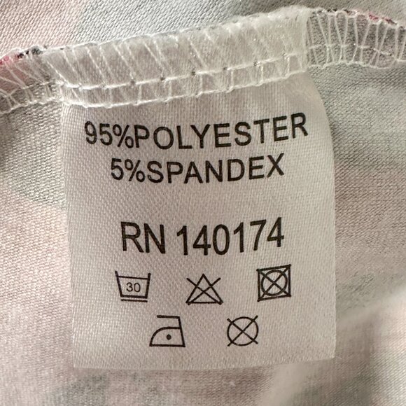 Reborn New York Dress Knee Length Pink MultiColor Stretch Cap Sleeves Womens 1X - Picture 7 of 7